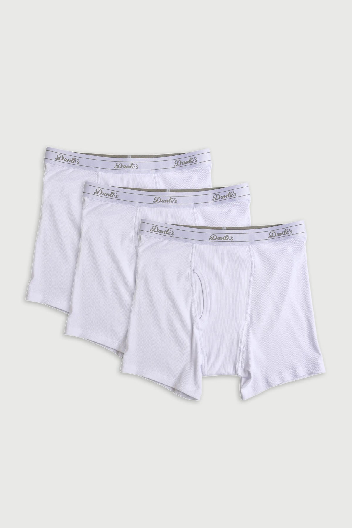 White organic cotton boxer briefs, 3-pack